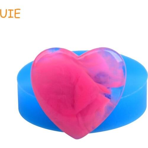 PYL160U Heart Accessories Silicone Push Mold 28mm - Cabochon Miniature Food Marshmallow Mold, Cotton Candy Mold
