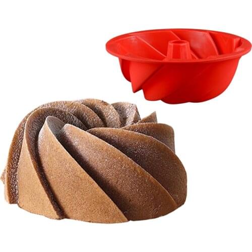 Swirl Shaped Silicone Chiffon Cake Mold Pudding Jelly Chocolate Moulds Dessert Mousse Baking Form Pan Cake Decoration Tool