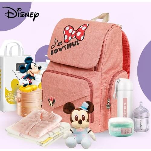 Disney Baby Diaper Bags For Mummy Kids Stroller Bag Nappy Backpack Maternity Mom Large Cosmetic Handbags Women