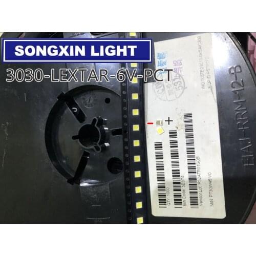 2000pcs PCT LEXTAR 3030 High Power LED 1.8W 3030 6V Cool white 150-187LM PT30W45 V1 TV Application Lextar LED Backlight 3030 6v