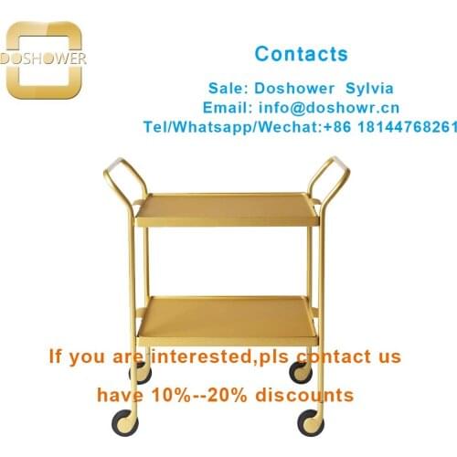Hair salon trolley with beauty salon trolley for gold metal salon trolley
