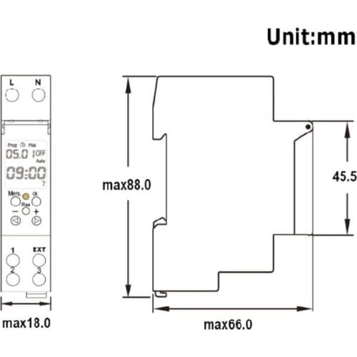TM610 220V/110V Timer Switch Single Module DIN Rail 7 Days 24 Hrs Programmable B85C