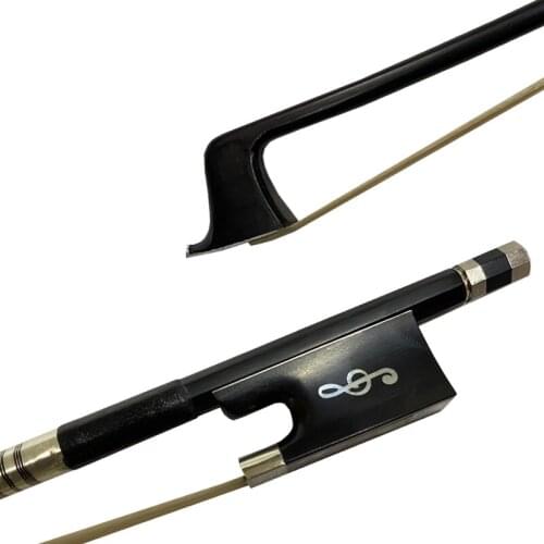 Yinfeel 5pcs NEW 4/4 Black Carbon Fiber Violin Bow Black carbon Bow 4/4Violin Bow Nickel Silver Ebony Frog