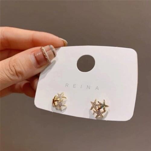 Star Studs Earrings Small Fresh Earrings for Girl Simple Earrings Shiny Earrings