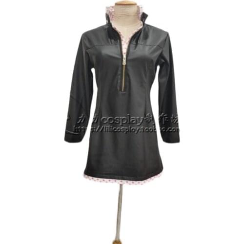 Anime One Piece Nico Robin Dress Skirt Cosplay Costume Women Black Coat Outwear Leather Jacket Dresses Cool Clothing Halloween