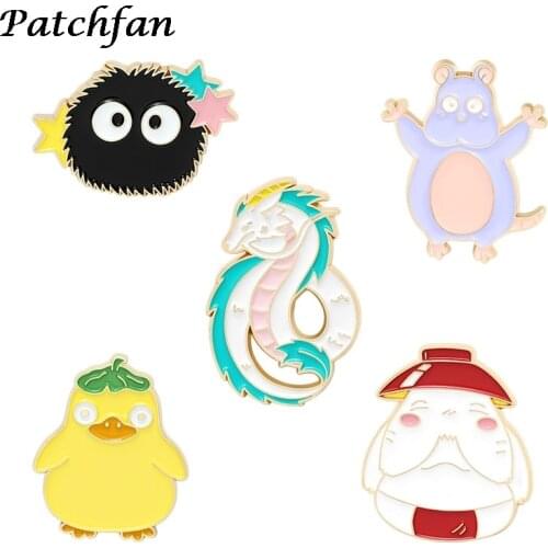 AD475 Patchfan Enamel Pin Custom Cute Badge Brooches Bag Clothes Lapel pin Fashion Jewelry Gift Kids