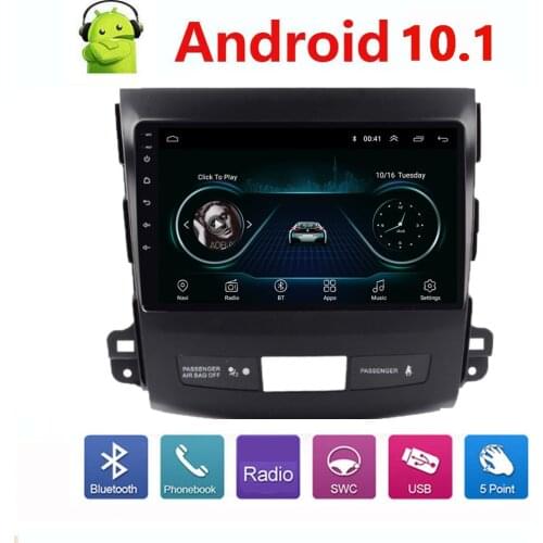 10inch Android 10.1 Navigation GPS Navigation For Mitsubishi Outlander 2006-2010 2011 2012 WIFI Car Radio Quad-Core 2GB+32GB Mu