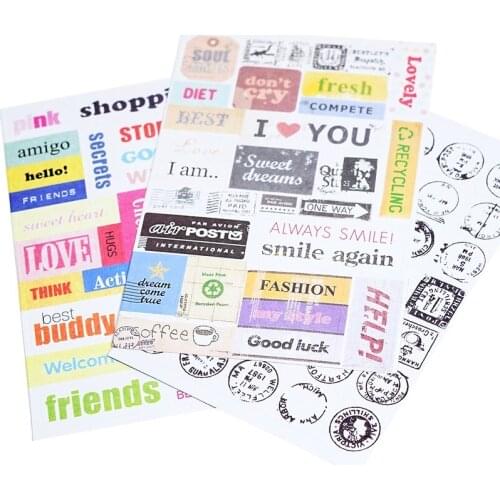 10pack/lot Kawaii Vintage Postmarks Sticker Multifunction Cartoon DIY Paper Sticker Decoration Sticker pack