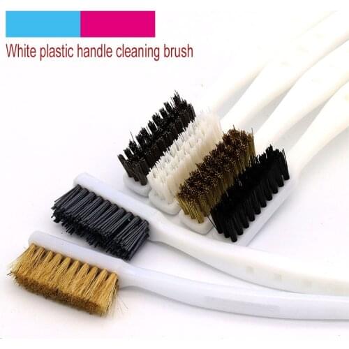 2/6pcs Cleaning Brush DuPont Copper Wire Nylon Industrial Tooth Brush Wenwan Bodhi Nuclear Carving Hand Rust Removal Tools