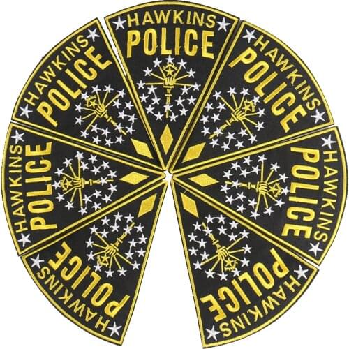3PCS Police Badges Patches High Quality Embroidery Applique Iron on Transfers for Clothing Stickers DIY Apparel Accessories