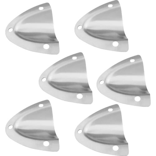 6pcs Heavy Duty Marine Grade Stainless Steel Large Clamshell Vent / Wire Cover for Boats