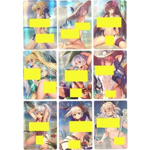9pcs/set ACG Sexy Girl Card Toy Hobby Hobby Collectible Anime Card Sexy Naked Toy Hobby Collectible Card Gentleman Card