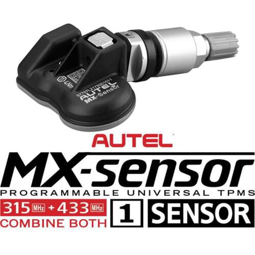 Autel MX-Sensor Tire Pressure Monitor Sensor 2 in 1 TPMS Sensors 315MHz/433MHz Replaced OEM Tire Sensors Screw-in Rubber Valves