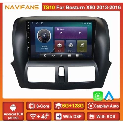 6G+128GB Android 11 RDS DSP Car Stereo For FAW Besturn X80 2013-2016 2017 GPS Navi Multimedia Radio Accessories 4G Wifi Canbus