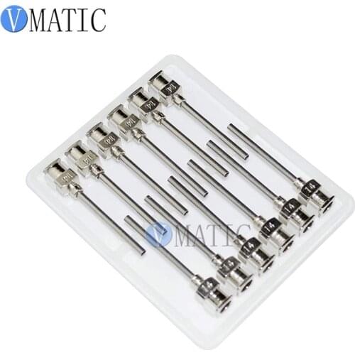 Free Shipping 12Pcs 1 Inch Tip Length 14G Blunt Metal Stainless Steel Dispensing Syringe Needle Tips