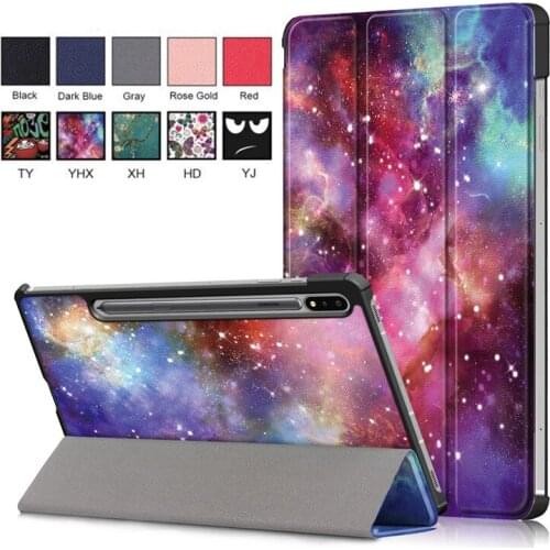 For Samsung Galaxy Tab S7 FE Case SM-T730 SM-T736 12.4 inch Smart Folding Shell Funda for Samsung S7 FE Tablet Case Cover
