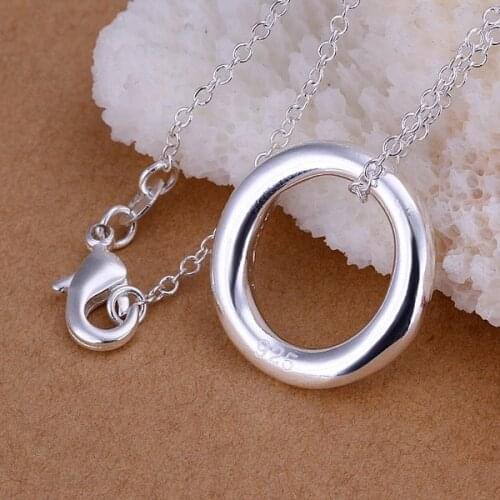 P217_2 Shining Necklaces For Women Charm Silver Color Fashion 925 Jewelry Little O /asqajjxa Axpajowa