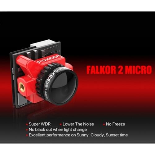Foxeer Micro Falkor 2 1200TVL FPV Camera PAL/NTSC 16:9/4:3 GWDR No Freeze