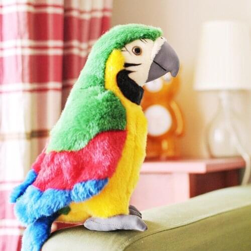 Lovely plush simulation parrot toy macaw toy cute green mara parrot toy gift about 26cm 0086