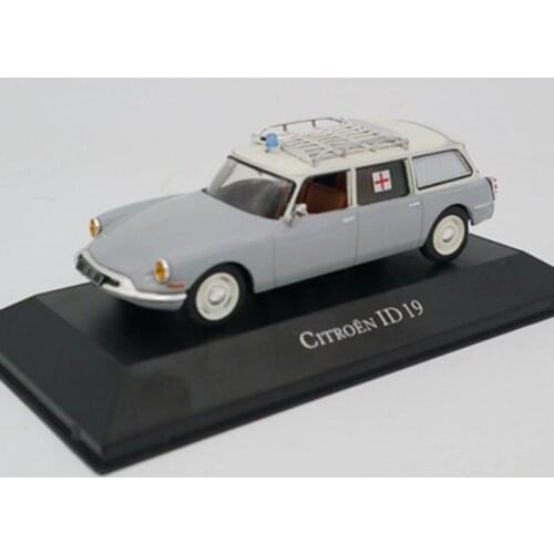 1:43 scale ID19 alloy die-cast ambulance car model simulation metal car model children toys collection gift indoor display