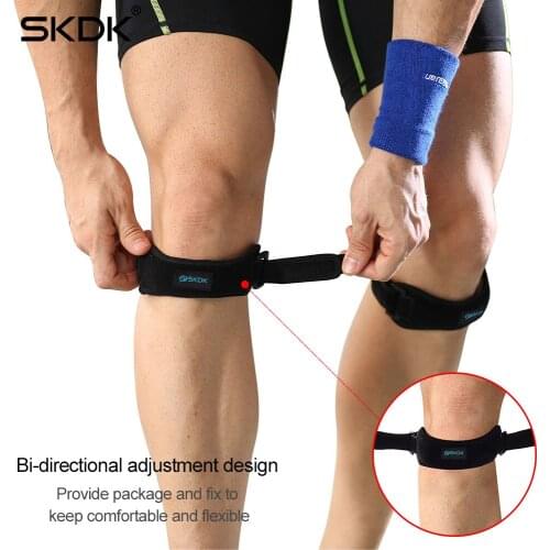 SKDK Patella Kneecap Band Adjustable Silica Gel Knee Brace Breathable Knee Pads Hiking Running Sports Cycling Knee Support