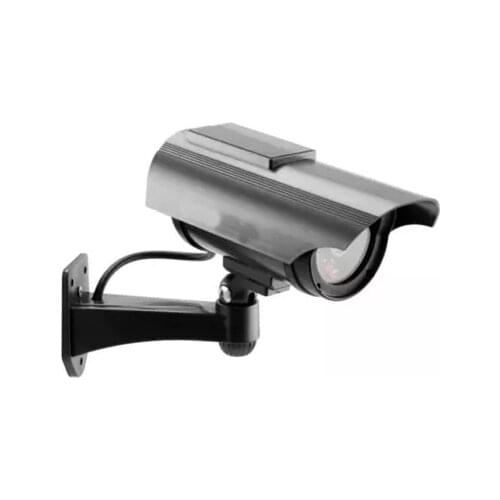 Outdoor Solar Camera Simulation Surveillance Cameras With Panels Unisex Plastic Electronic Model Disguise Feint Affectation