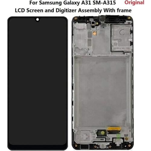 OEM Original For Samsung Galaxy A31 SM-A315 LCD Screen and Digitizer Touch Screen Assembly+ Frame- Black