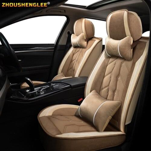 ZHOUSHENGLEE Front Rear Luxury Leather car seat cover For nissan leaf vw polo sedan 6r lanos peugeot 307 sw audi a4 b8 avant a5