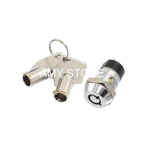 S1902 19mm Thread Self Locking 2NO 2NC 2 Position 125VAC 4A/250VAC 2A Metal Rotary Selector Switch
