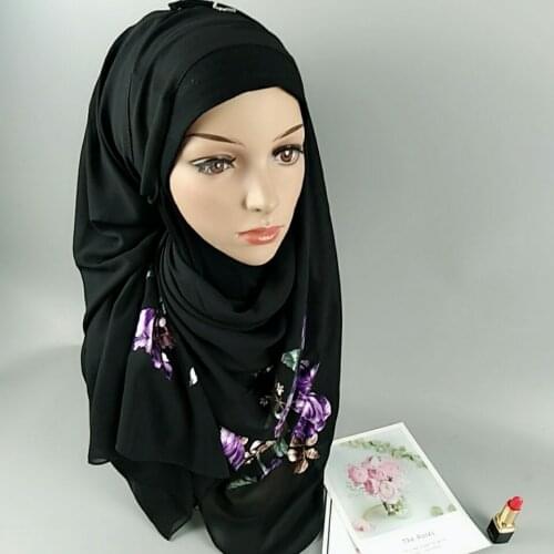 Chiffon Muslim Hijab Women Hijab Muslim Scarf Underscarf Head Islamic Female Cover Bonnet Hat Cap Scarf 180cm *75 Length