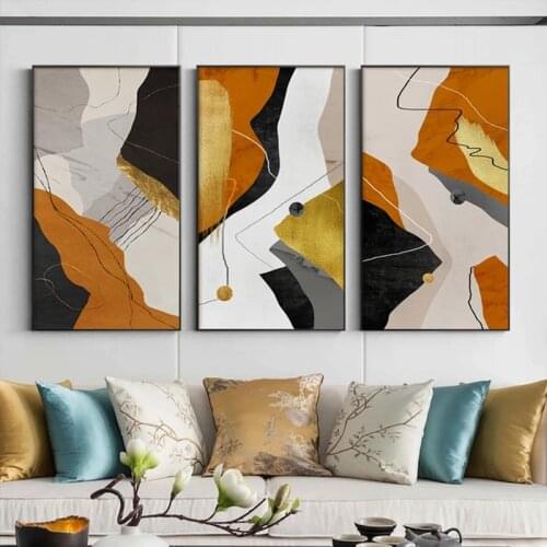 Modern Abstract Marble Canvas Art Paintings Print Gold Foil Pictures For Living Room Bedroom Scandinavian Home Decor Wall Poster