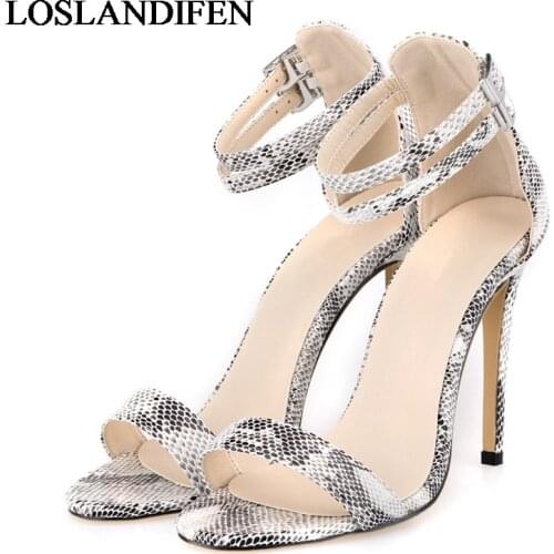 High Quality Famous Brand Sandals Open Toe Thin High Heels Sandals 2020 Gladiator Women Summer Shoes NLK-A0112