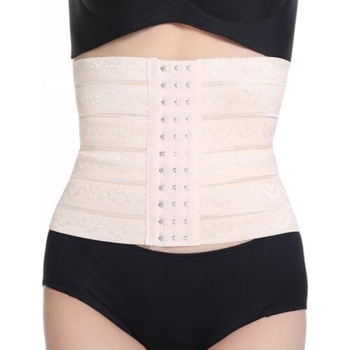 Womens Waist Trainer Cincher Body Shaper Underwear Lingerie Tummy Slim Belt Postpartum Control Underbust Steel Boned Corset