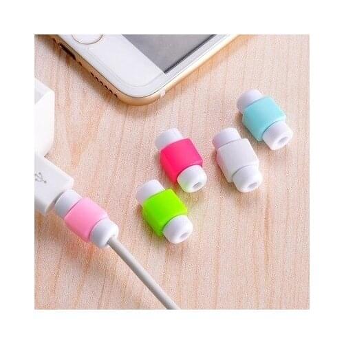 10pcs/lot USB Data Cable Earphone Protector Colorful Earphones Cover For Apple iPhone 5s 6 6s 7 7Plus For Samsung HTC