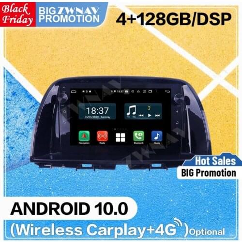 128G DSP Carplay Android 10 Screen Player For Mazda CX-5 2018 219 2020 Auto Audio Stereo Radio Recorder GPS Navigation Head Unit