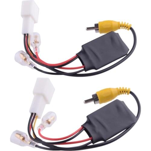 2Pcs/Set Car 4 Pin Reverse Camera Retention Wiring Harness Cable Plug Adapter Connector Accessories Fit For Toyota