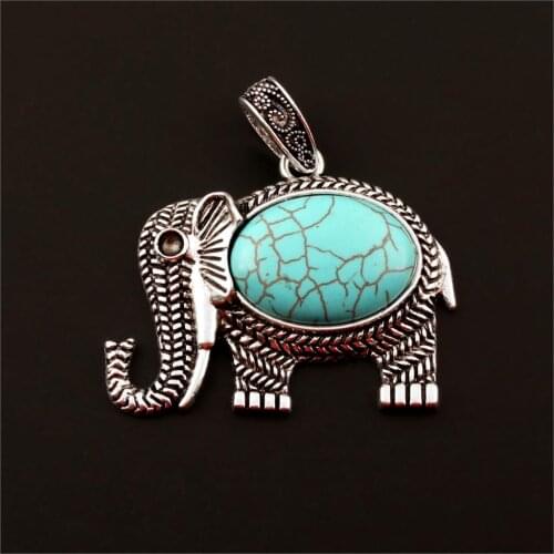 2Pcs Silver Color Large Hollow Elephant Charms Animal Pendant Fit Finding Necklaces Crafts 48X18mm A1927
