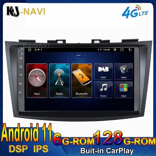 9" Octa-Core DSP Android 11.0 For Suzuki Swift 4 2011 - 2017 Car Player Video Multimedia GPS Navigation Radio 4G Lte No DVD