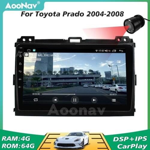 Car Radio For Toyota Prado 2004-2008 Wireless WIFI GPS Navigation Stereo Multimedia Player Head Unit 2 Din Autoradio