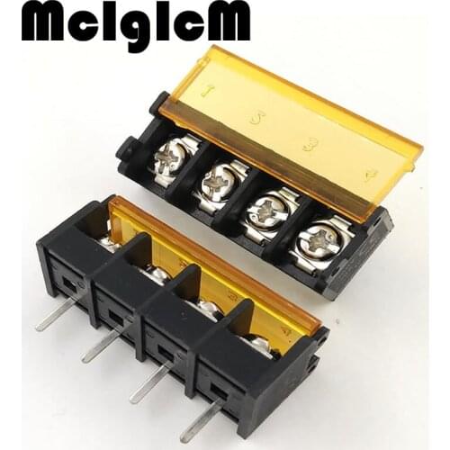 100pcs/lot HB-9500 4 pins 4PIN lid Barrier Terminal 9.5MM high current connectors HB-4P Barrier Blocks Free shipping