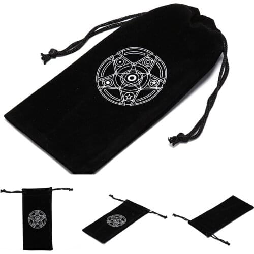 Velvet Pentagram Tarot Card Storage Bag Toy Jewelry Mini Drawstring Package Board Game Six Awn Star Table Games Storage Bag