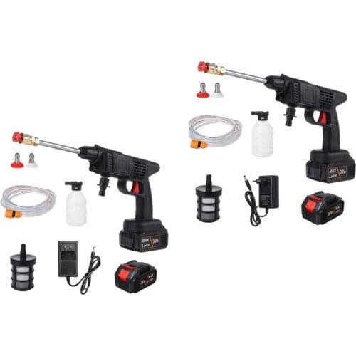Car Water Wireless Battery Car Wash Water Gun Portable Pressure Washer Powered Pressure for Car Patio Garden