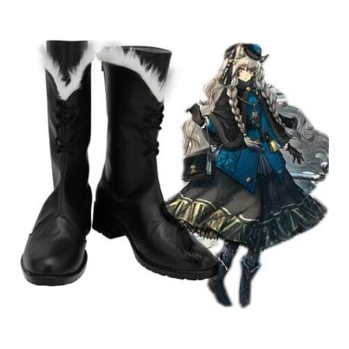 Arknights Pramanix Cosplay Boots Shoes Black Women Shoes Costume Customized Accessories Halloween Party Shoes