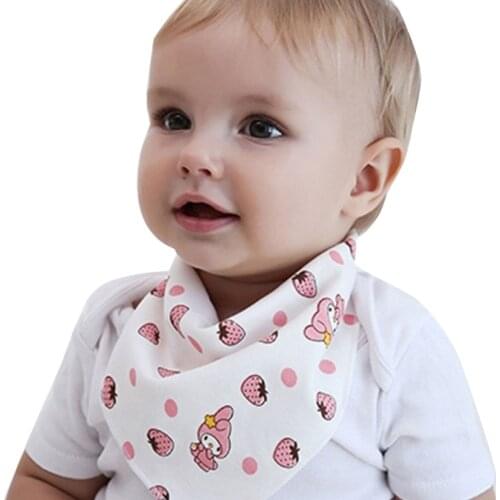 Double-Layer Snap Baby Bibs Triangle Infant Saliva Towel Drool Bibs for Boys and Girls Newborn Toddler Soft Cotton Scarf