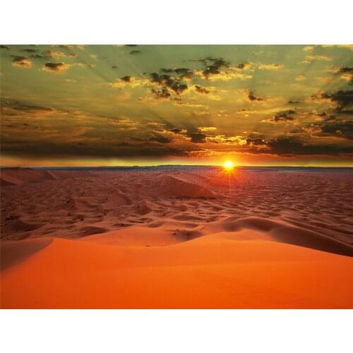 PHOTO LANDSCAPE SUNSET SAHARA DESERT DUNES SAND Art print Silk poster Home Wall Decor