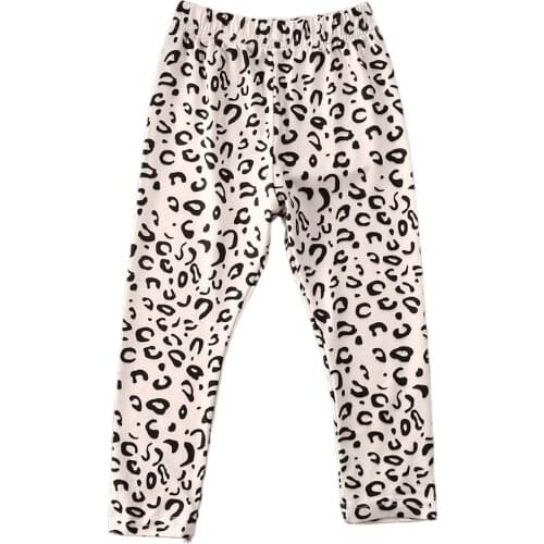 Girl Leopard Leggings Trousers Stretch Cotton Pants Bottoms Casual Girls Elastic Waist Pencil Pants 2-7Years