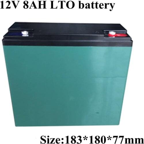 12v 8Ah LTO Battery Pack Lithium Titanate Battery BMS for Power Supply Equipment Kids Toys Monitoring Equipment + 3A Charger