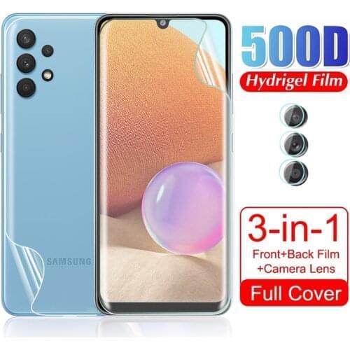 Frosted Matte Hydrogel Front Film Camera Lens Back Screen Protector For Samsung Galaxy A32 A 52 72 42 12 4G Or 5G Film Not Glass