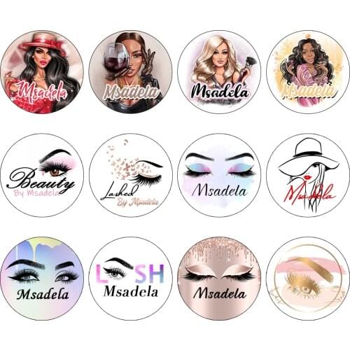 Mink Eyelashes Customized Private Logo Stickers Personal False Eyelashes 40/80/120/240 Pieces Wholesale 25MM Mink Lashes LOGO