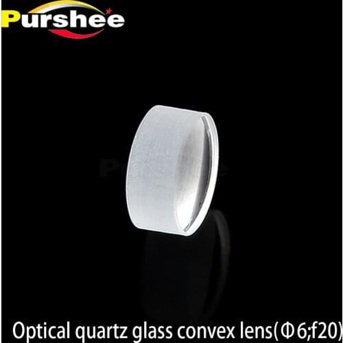 Optical quartz glass convex lens(D6;f20)